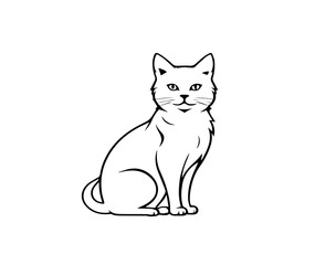 Cat silhoutte vector image 