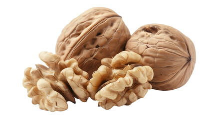 Walnut, nut isolated on a transparent background