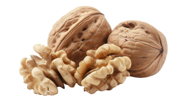 Walnut, nut isolated on a transparent background