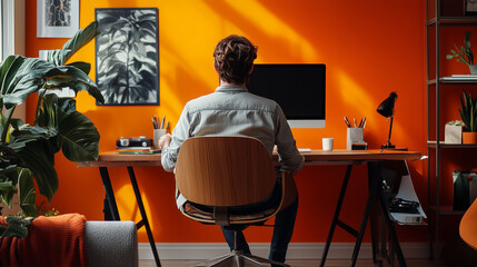 Painter applying a fresh coat of paint to brighten an interior space