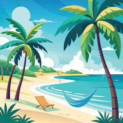 Naklejka premium beautiful natural illustration background 