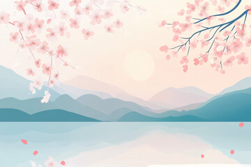 cherry blossom in the mountains