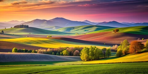 Obraz premium Minimalist Nature Color Palettes AI Photography