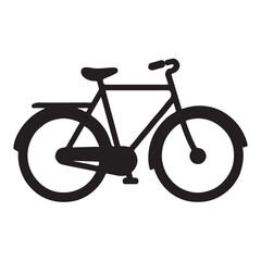 Fototapeta premium Bicycle silhouette isolated on white background