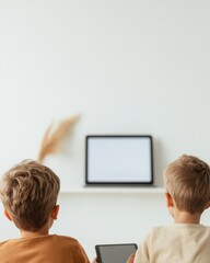 Modern Family Learning Together at Home with Technology