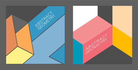 Geometric pattern. Colorful background of geometric shapes. A modern poster template, cover, flyers, an idea for interior design or print