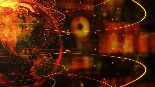 Planet Earth in a virtual environment, global digital transformation