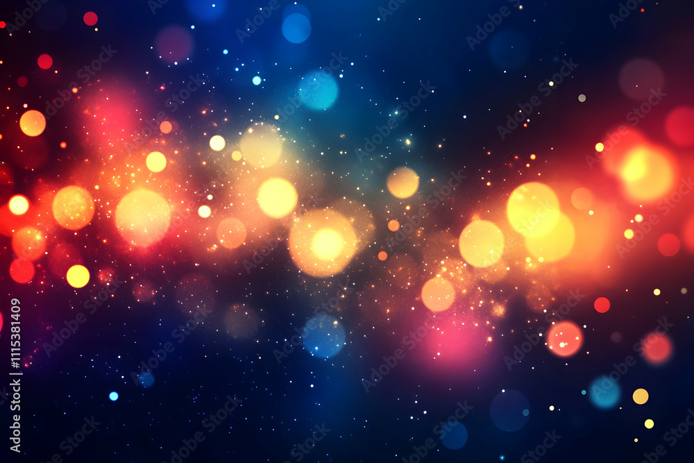Poster abstract background image: glowing colorful bokeh