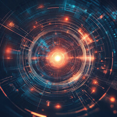Obraz premium Hi-tech background image, future technology ,generative AI illustration