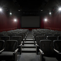 Fototapeta premium Cinema theatre before presentation