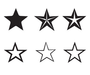 Obraz premium Star silhouette vector icon design whit a white background.