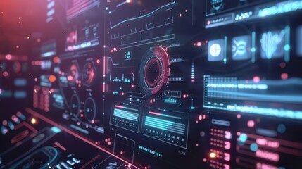 Connectivity Hub. Futuristic social media platform concept