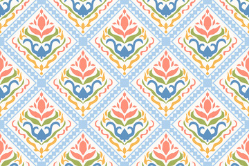 Flower seamless pattern design with beautiful flower and leaves. Flower art. floral and leaf pattern design for fabric, cotton, wallpaper, satin, gift wrap, carpet, background.	