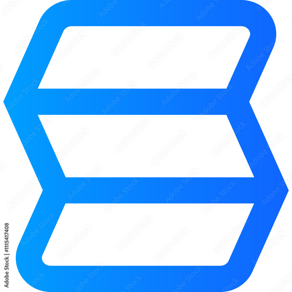 Poster blue interface icon representing design elements for user experience