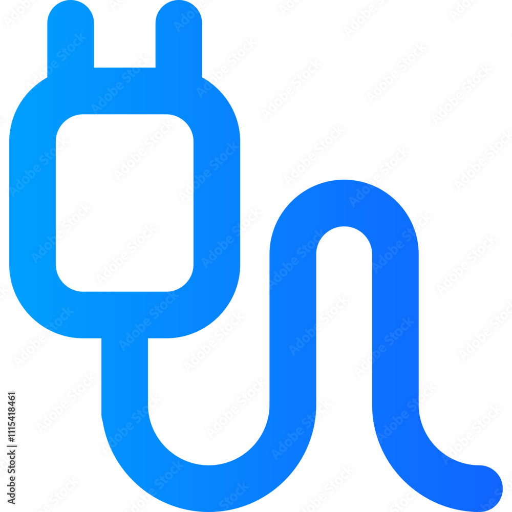 Aufkleber visual representation of interface icons depicting a cable connection for digital devices