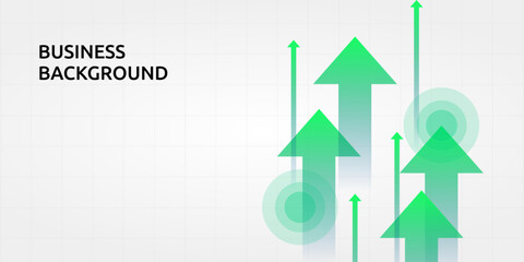 Modern blue creative economy investment report chart arrow up illustration background	
