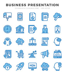 icons set. Business Presentation for web. app. vector illustration.