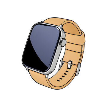 recommend clip art: Smart watch isolated on transparent background