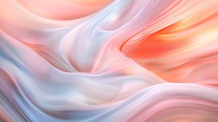 Fototapeta premium Abstract pastel waves creating a soft, flowing texture with a dreamy aesthetic.