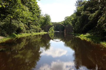 Rakotzbrucke also known as devils bridge in Kromlau in germany