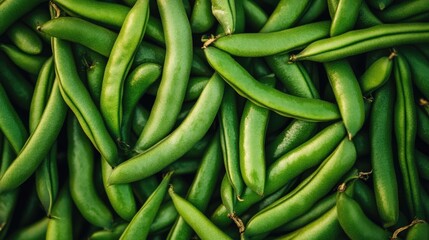 Fresh Green Peas in a Close-Up View for Natural Food Photography