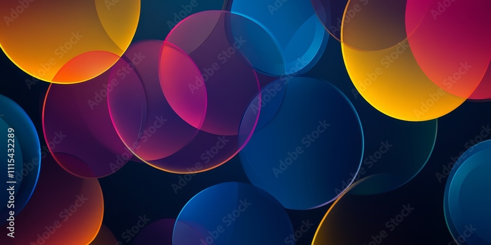 Poster abstract background featuring dynamic circles, creating a visually appealing composition. this abstr