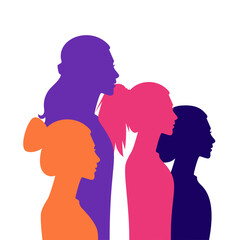 International Women's Day Silhouette Illustration