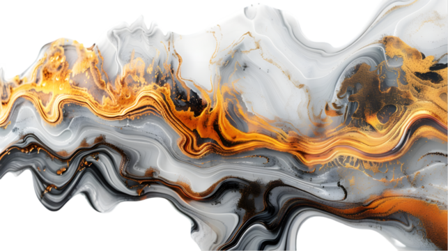 Brown, Grey, Gold liquid colour mixed isolated on a transparent background - Powered by Adobe