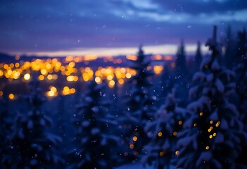 christmas tree in the snow