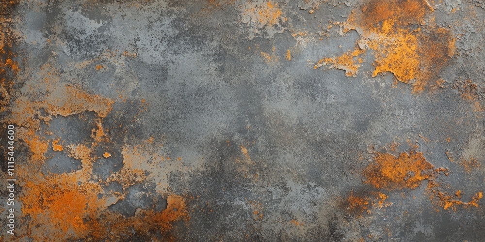 Poster abstract texture background featuring stains of gray paint, rust, and scratches, creating a unique v
