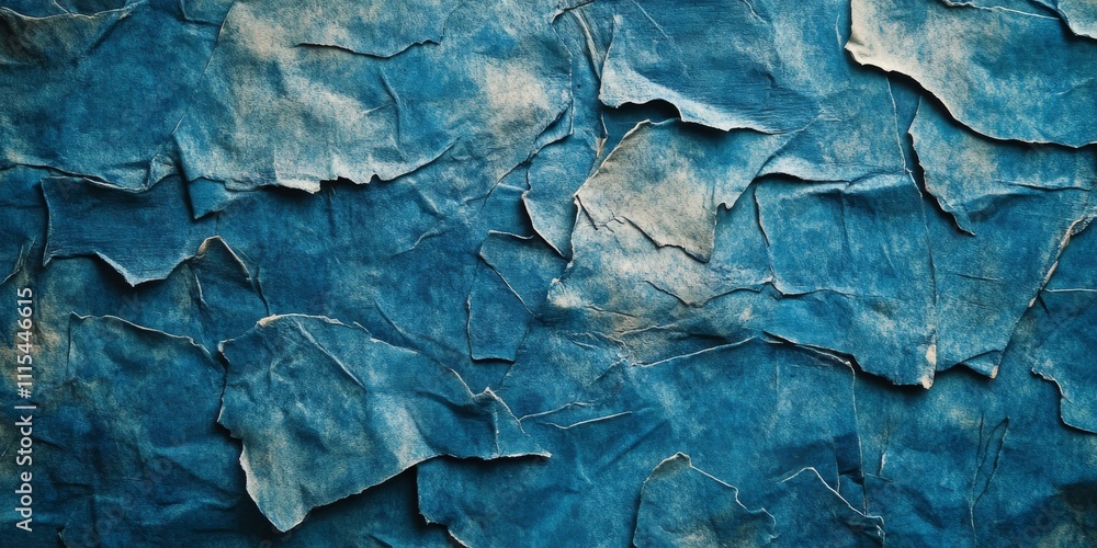 Poster vintage blue paper texture ideal for various design projects. this old blue paper texture offers a u