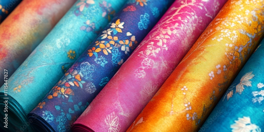 Poster multicolored cloth roll fabric features a beautiful pattern. this soft, bright cloth roll fabric is 