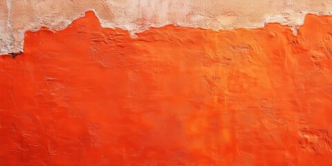 Vibrant orange wall background made of cement, ideal for creative projects. This striking cement orange wall background adds a bold touch to your designs and presentations.