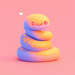 cute 3d snake baby