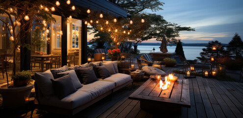 Modern Luxury Architecture and Outdoor Living Spaces with Cozy Atmosphere