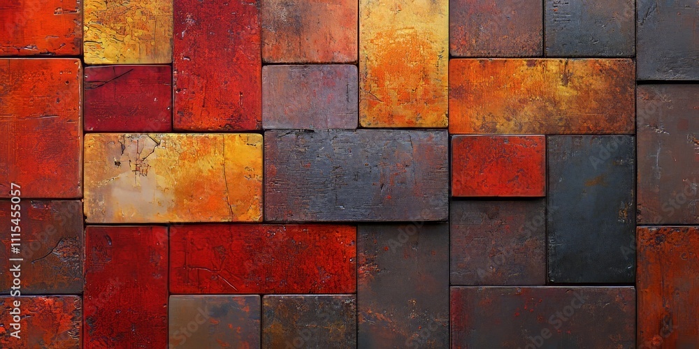 Poster abstract background featuring textured brick elements, providing a visually engaging abstract backgr