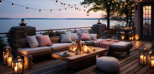 Modern Luxury Architecture and Outdoor Living Spaces with Cozy Atmosphere