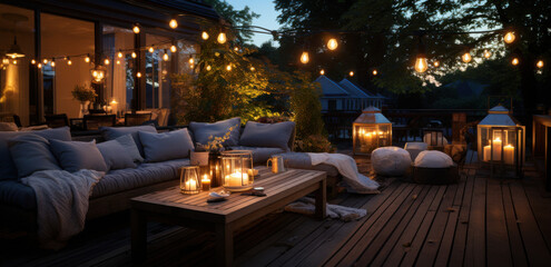 Modern Luxury Architecture and Outdoor Living Spaces with Cozy Atmosphere