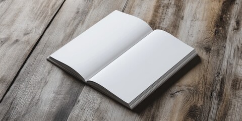 Blank catalog and book mock ups featuring magazines displayed on a wooden background, ideal for showcasing your creative designs and publishing ideas. Use this blank catalog for your next project.