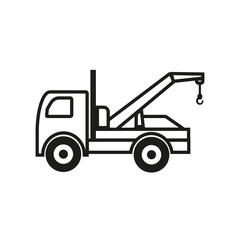 Naklejka premium TOWING TRUCK ILLUSTRATION