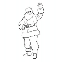 Obraz premium will richboy's santa claus vector illustration for coloring