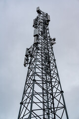 Antennas high up photoed from down below