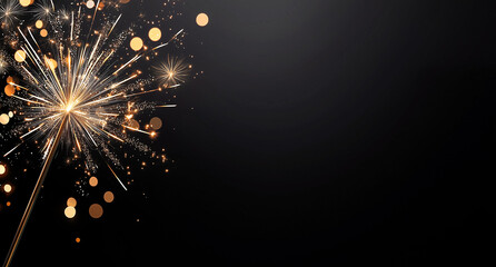 Obraz premium A breathtaking display of golden fireworks