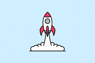 rocket in space icon