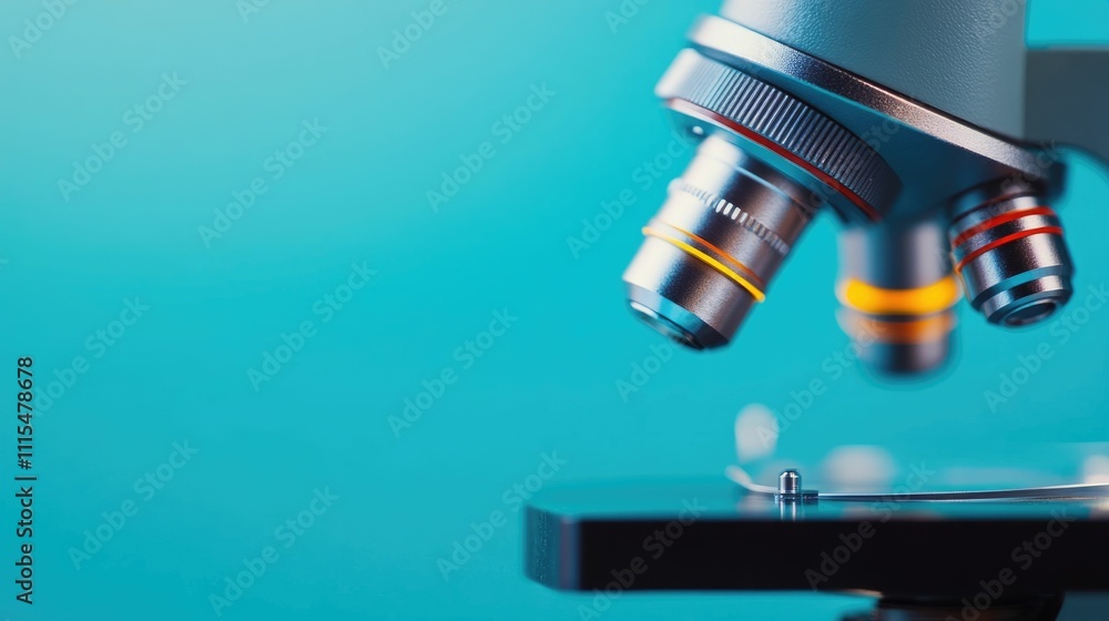 Aufkleber microscopic analysis of microorganisms and tiny ecosystems in environmental science studies and rese