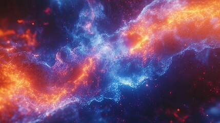 Obraz premium Abstract Blue And Orange Energy Flowing