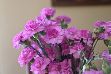 a bouquet of flowers in a vase
