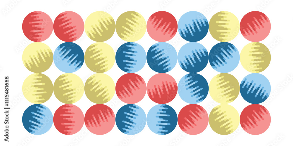 Poster abstract colorful circle pattern design vector