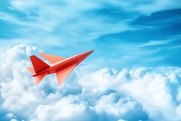 Naklejka premium Transformative Paper Airplane Symbolizing Business Success and Growth