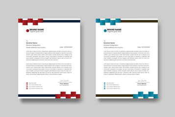 corporate letterhead bundle design. set to print with colorful vector art  illustration. 
